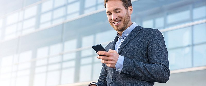 Businessman with smartphone